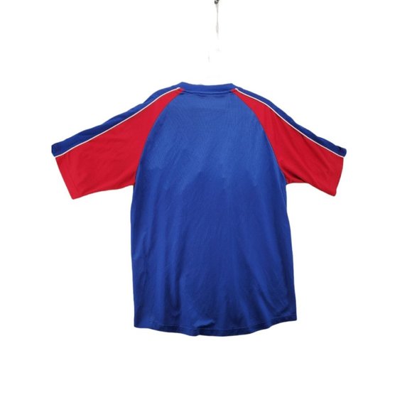 CHICAGO CUBS Shirt Men’s Short Sleeve V-Neck Blue Red Size Large - Picture 5 of 9